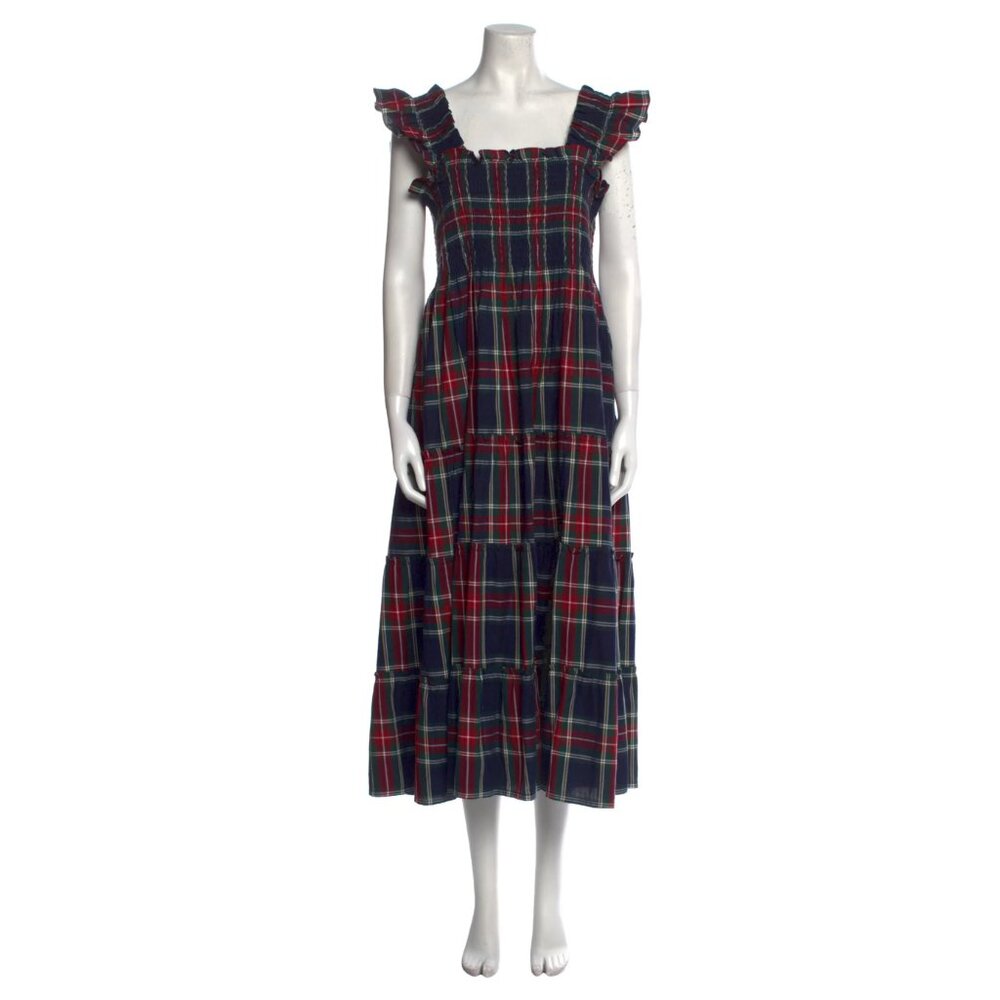 Hill House Ellie Nap Dress in Navy Tartan (XS)